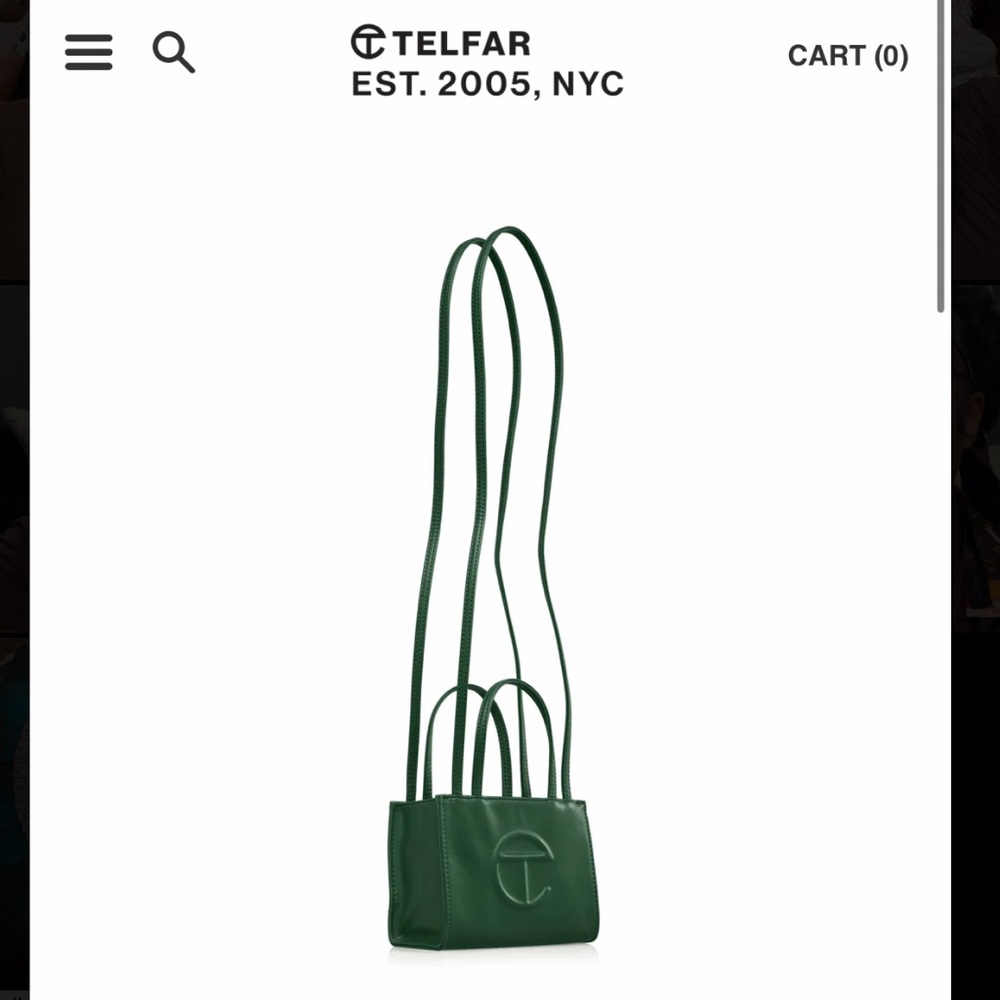 Small dark olive shopping bag